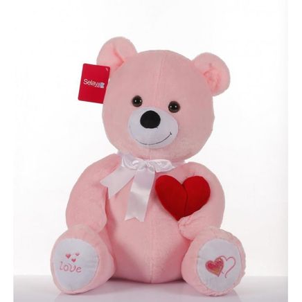 Kalpli Ayı 50 cm Pembe (1030P)