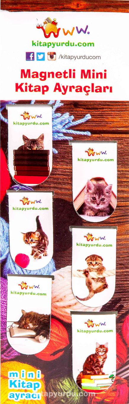 Magnetli Mini Kitap Ayraçları / Kedi Temalı