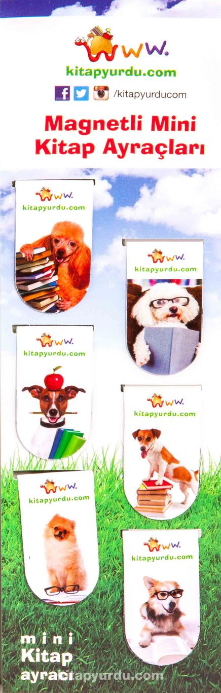 Magnetli Mini Kitap Ayraçları / Köpek Temalı