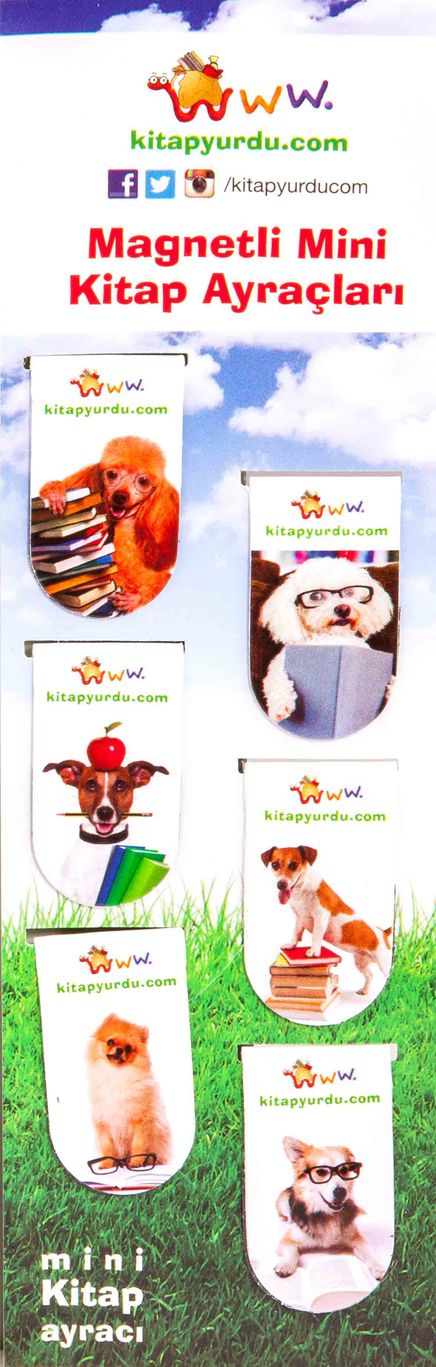 Magnetli Mini Kitap Ayraçları / Köpek Temalı