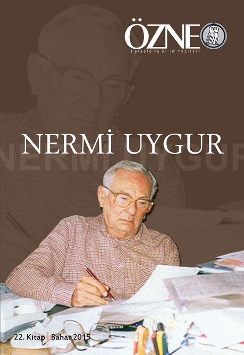 Özne Felsefe Bilim ve Sanat Yazıları 22. Kitap Bahar 2015
