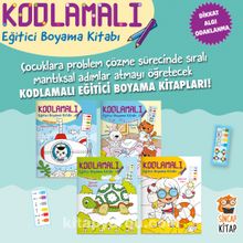 Kodlamalı Eğitici Boyama Kitapları 4-6 Yaş 1. ve 2. Seviye (4 Kitap) - Kolektif
