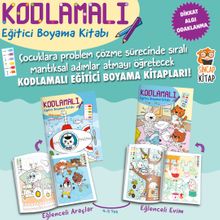Kodlamalı Eğitici Boyama / 4-5 Yaş 1. ve 2. Seviye (2 Kitap)