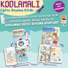 Kodlamalı Eğitici Boyama / 4-5 Yaş 1. ve 2. Seviye (2 Kitap) - Kolektif
