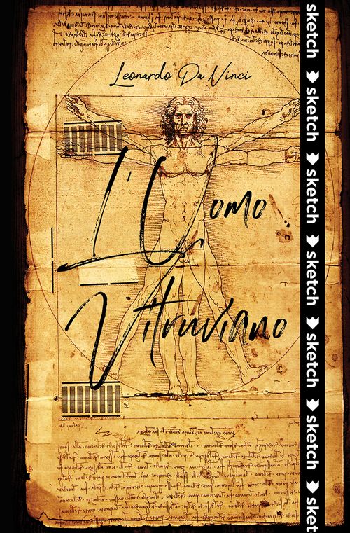 L'Uomo Vitruviano - Leonardo da Vinci - Özel Tasarım Defter (Kalem Tutacağı Hediyeli)