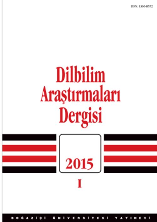 Dilbilim Araştırmaları Dergisi 2015/1