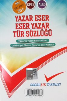 Türk Edebiyatı Roman Özetleri & Yazar Eser - Eser Yazar Tür Sözlüğü (Tek Kitap)