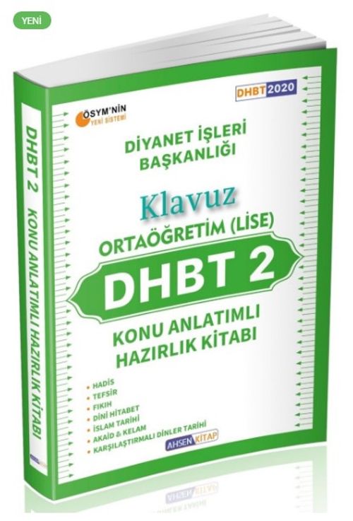 2020 Dhbt 2 Klavuz  Ortaöğretim (Lise) Konu Anlatımlı Hazırlık Kitabı