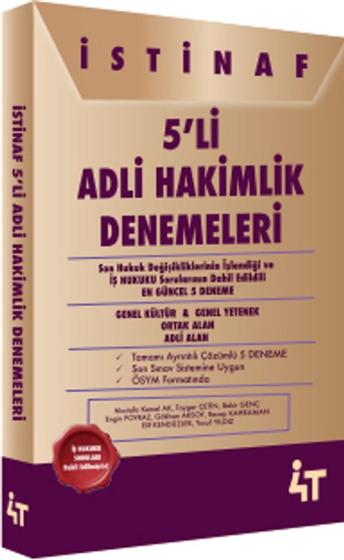 İstinaf 5'li Adli Hakimlik Denemeleri