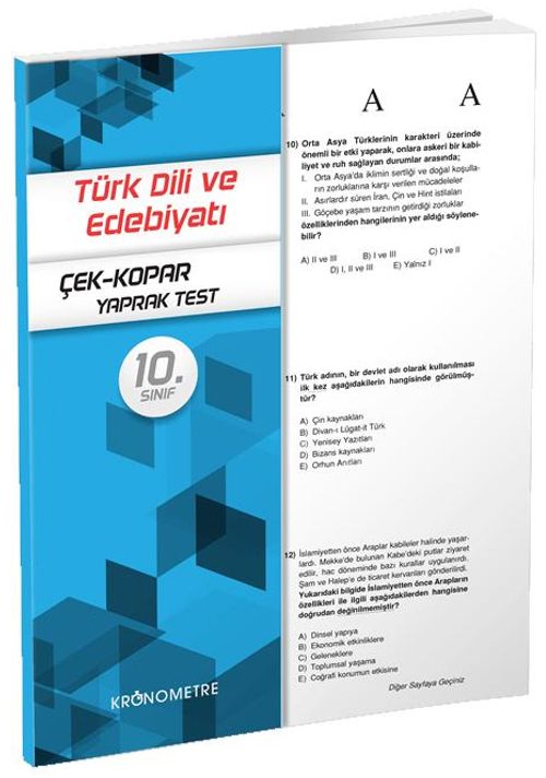10. Sınıf Türk Dili ve Edebiyatı Çek-Kopar Yaprak Test