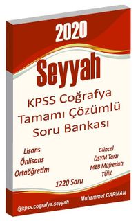 2020 KPSS Seyyah Coğrafya Soru Bankası Çözümlü 