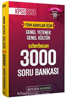 2020 KPSS Genel Yetenek Genel Kültür Ezberbozan 3000 Soru Bankası