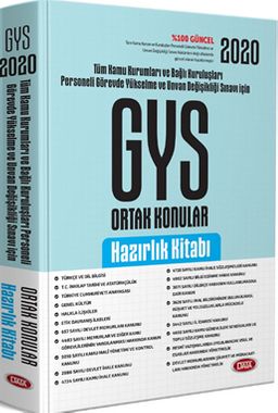 2020 Türkiye Kamu Kurumları ve Bağlı Kuruluşları Personeli GYS ve Unvan Değişikliği Ortak Konular Hazırlık Kitabı