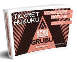 2020 KPSS A Grubu Ticaret Hukuku Video Ders Notları