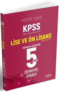 2020 KPSS Lise ve Önlisans Tamamı Çözümlü 5 Deneme
