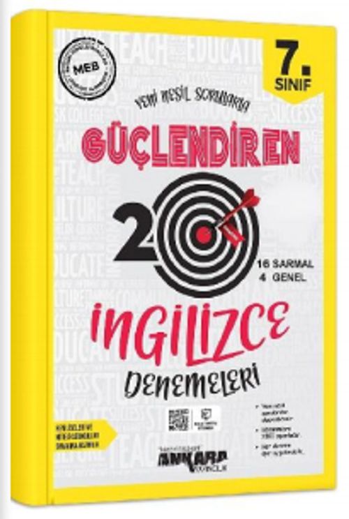 7. Sınıf Güçlendiren İngilizce 20 Deneme Sınavı 