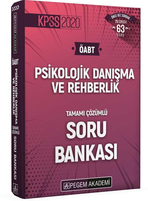 2020 KPSS ÖABT Psikolojik Danışma ve Rehberlik Tamamı Çözümlü Soru Bankası