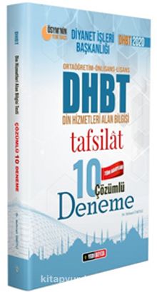 2020 DHBT Tafsilat Serisi Tüm Adaylar 10 Çözümlü Deneme - Kolektif