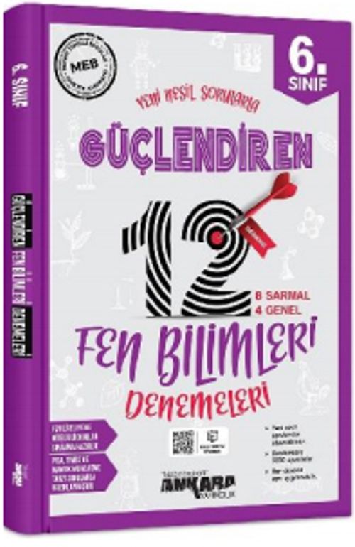 6. Sınıf Güçlendiren Fen Bilimleri 12 Deneme Sınavı