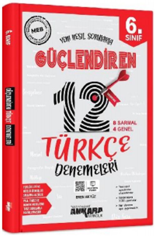 6. Sınıf Güçlendiren Türkçe 12 Deneme Sınavı
