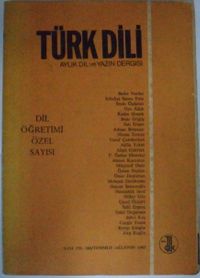 Türk Dili Sayı: 379-380/Dil Öğretimi Özel Sayısı Kod: 11-C-15