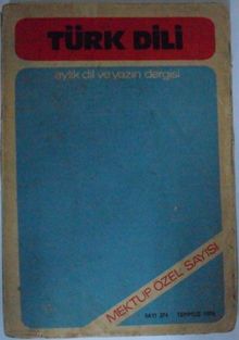 Türk Dili Sayı: 274/Mektup Özel Sayısı Kod: 11-C-20