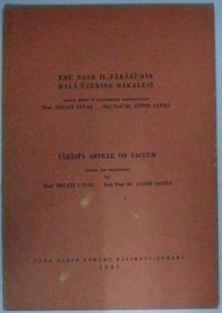 Ebu Nasr il-Farabi’nin Hala Üzerine Makalesi KOD: 11-D-5