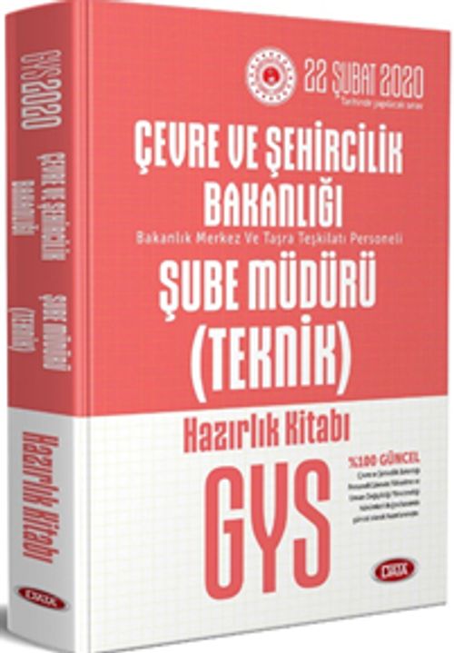 Çevre ve Şehircilik Bakanlığı Şube Müdürü (Teknik) Hazırlık Kitabı 