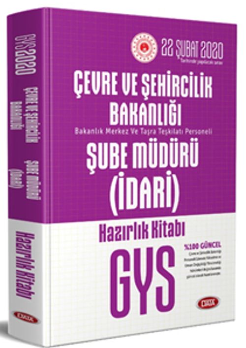 Çevre ve Şehircilik Bakanlığı Şube Müdürü (İdari) Hazırlık Kitabı 