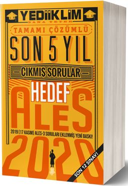 ALES Son 5 Yıl Tamamı Çözümlü Çıkmış Sorular(17 Kasım Ales-3 Dahil/Son 12 Sınav)