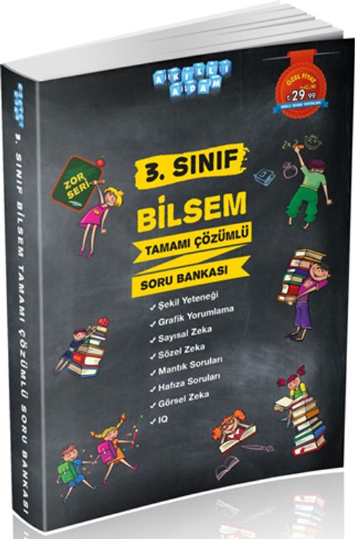 3. Sınıf Bilsem Tamamı Çözümlü Soru Bankası Zor Seri