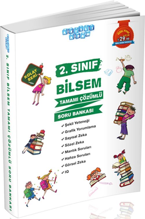 2. Sınıf Bilsem Tamamı Çözümlü Soru Bankası Kolay Seri