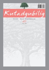 Kutadgubilig Felsefe-Bilim Araştırmaları Dergisi Sayı:40