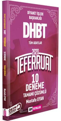2020 DHBT Teferruat Serisi Tamamı Çözümlü 10 Deneme
