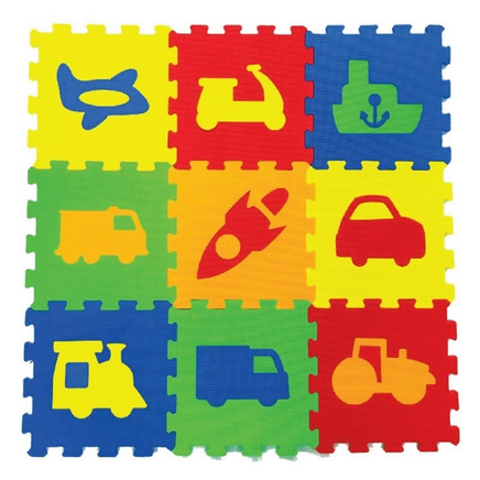 Eğitici Oyun Yer Matı Eco Taşıtlar 33x33 7 mm (390993)