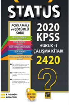 Status 2020 KPSS Hukuk 1 Çalışma Kitabı