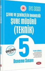 2020 GYS Çevre ve Şehircilik Bakanlığı Şube Müdürü (Teknik) 5 Deneme Sınavı