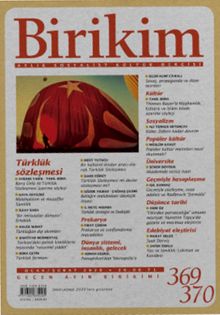Birikim Aylık Sosyalist Kültür Dergisi Sayı:369-370 Ocak-Şubat 2020