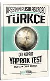 2020 KPSS'nin Pusulası T&uuml;rk&ccedil;e &Ccedil;ek Kopart Yaprak Test