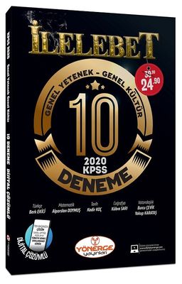 2020 KPSS Genel Yetenek Genel Kültür İlelebet 10 Deneme Dijital Çözümlü 