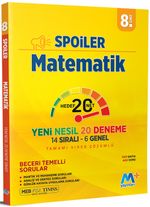 8. Sınıf LGS Spoiler Matematik Yeni Nesil 20 Deneme (14 Sıralı - 6 Genel Tamamı Video Çözümlü)