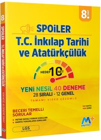 8. Sınıf LGS Spoiler T. C. İnkılap Tarihi ve Atatürkçülük Yeni Nesil 40 Deneme (28 Sıralı - 12 Genel Tamamı Video Çözümlü)