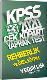 2020 KPSS Eğitim Bilimleri Rehberlik ve Özel Eğitim Çek Kopart Yaprak Test