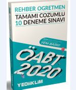 2020 KPSS ÖABT Rehber Öğretmen Tamamı Çözümlü 10 Deneme Sınavı