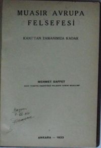 Muasır Avrupa Felsefesi / Kant’tan Zamanımıza Kadar Kod: 7-B-16