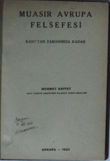 Muasır Avrupa Felsefesi / Kant’tan Zamanımıza Kadar Kod: 7-B-16