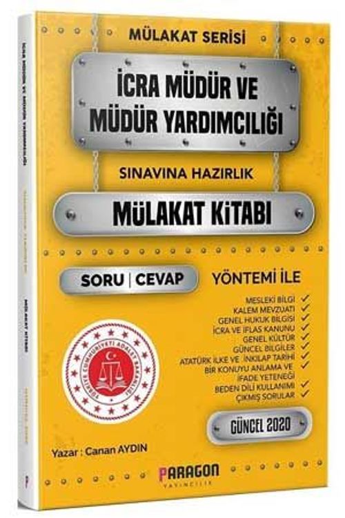 2020 İcra Müdür ve Yardımcılığı Çıkmış Sorularla Mülakat Kitabı