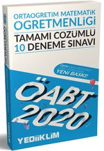 2020 ÖABT Ortaöğretim Matematik Öğretmenliği Tamamı Çözümlü 10 Deneme Sınavı 