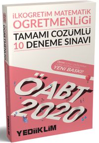 2020 ÖABT İlköğretim Matematik Öğretmenliği Tamamı Çözümlü 10 Deneme  Sınavı 
