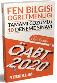 2020 ÖABT Fen Bilgisi Öğretmenliği Tamamı Çözümlü 10 Deneme Sınavı 